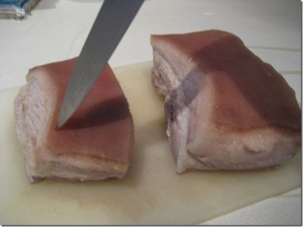 Make incisions on rind with tip of knife