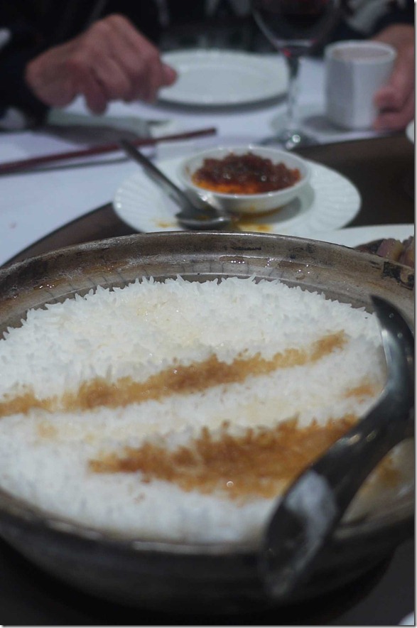 Steamed rice with special sweet black sauce