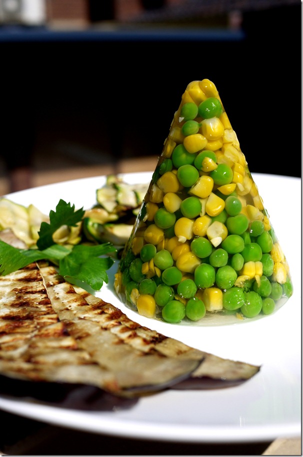 Pea and corn jelly