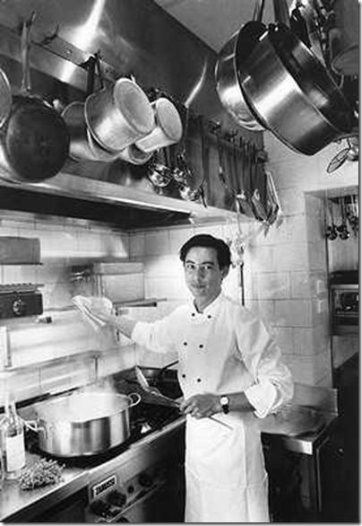 Chef Timothy Pak Poy in the kitchen at Claude's restaurant in 1992 (Photo credit: Sydney Morning Herald)