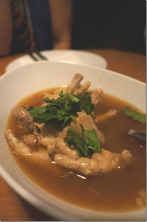 Thai chicken feet soup $9