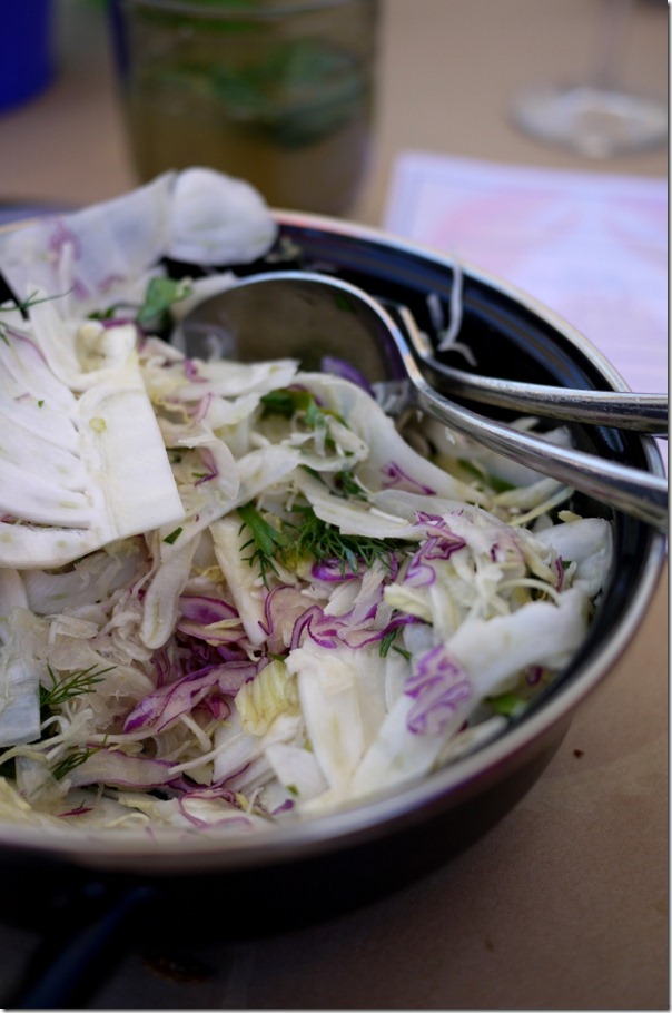 Fennel and cabbage salad