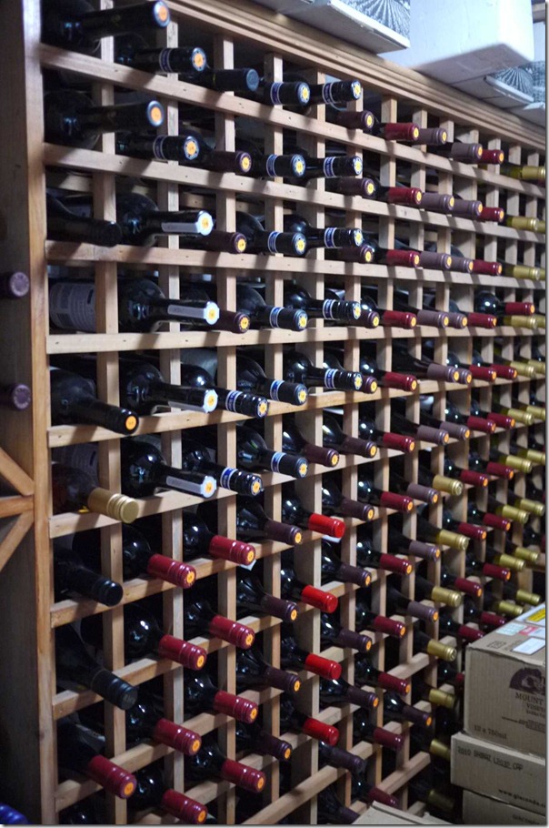 A section of Joe's private cellar