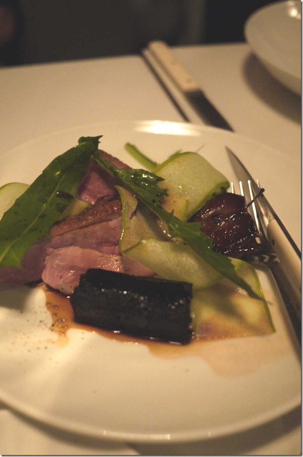 Duck breast, apple, cider and Boudin Noir $36