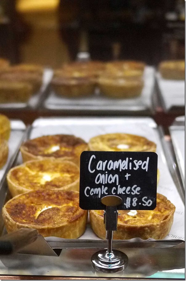 Caramelized onion and Comte cheese $8.50