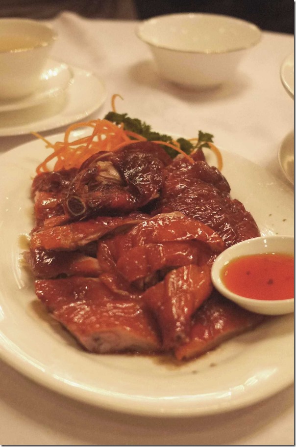 Chinese roast duck, half for $25.80