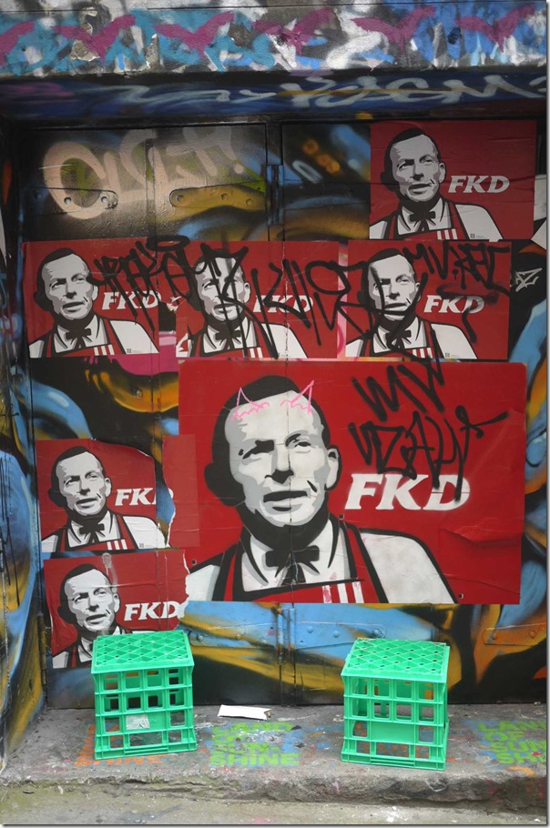 Graffiti and street art at Hosier Lane (off Flinders street), Melbourne