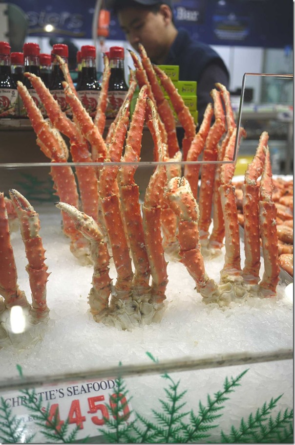 Crab claws, $44.50/kg