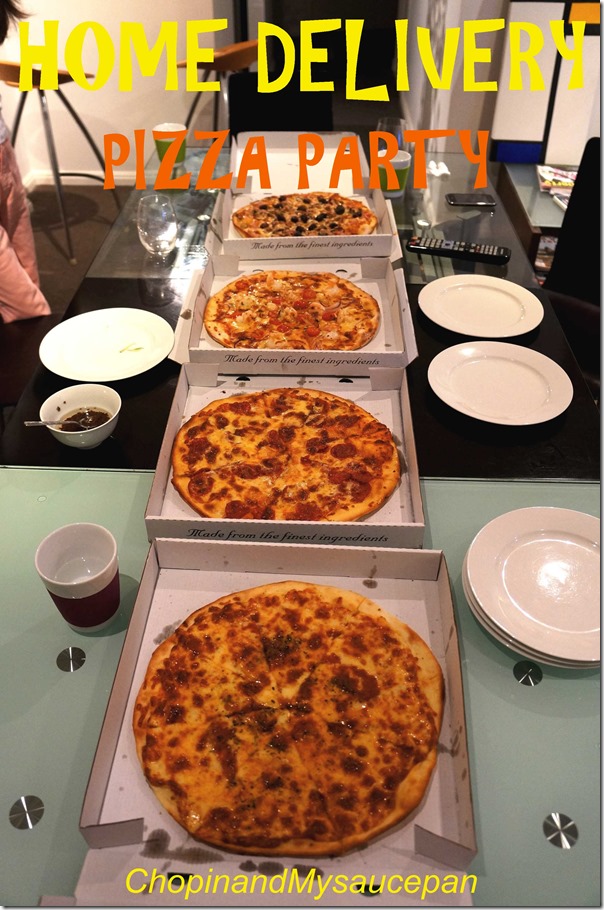 Home delivery pizza party