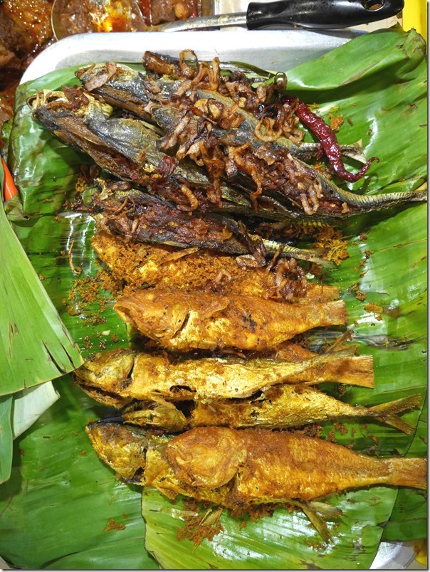 Deep fried sambal and curry fish, Naan Corner