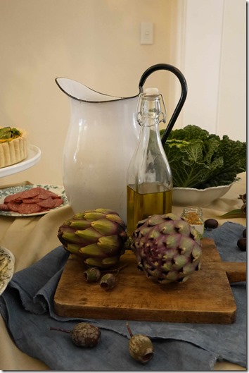 Artichokes and olive oil