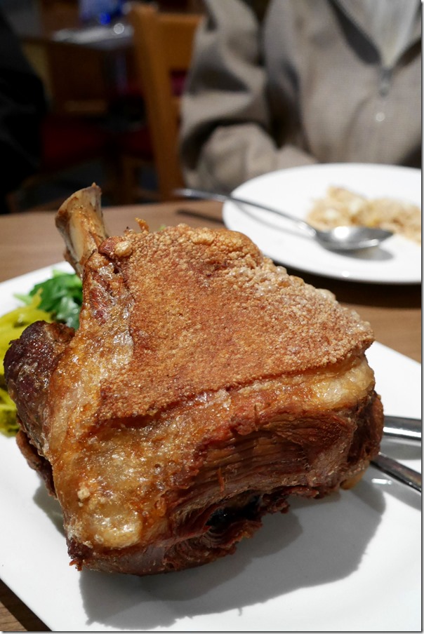 Twice cooked whole pork knuckle $23.50