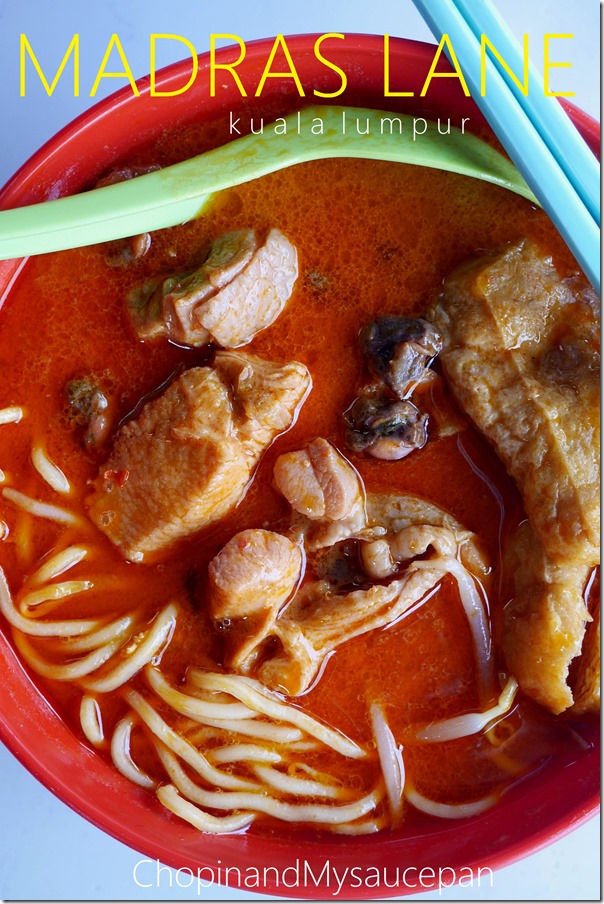 Curry laksa with chicken and cockles from Madras Lane, Kuala Lumpur