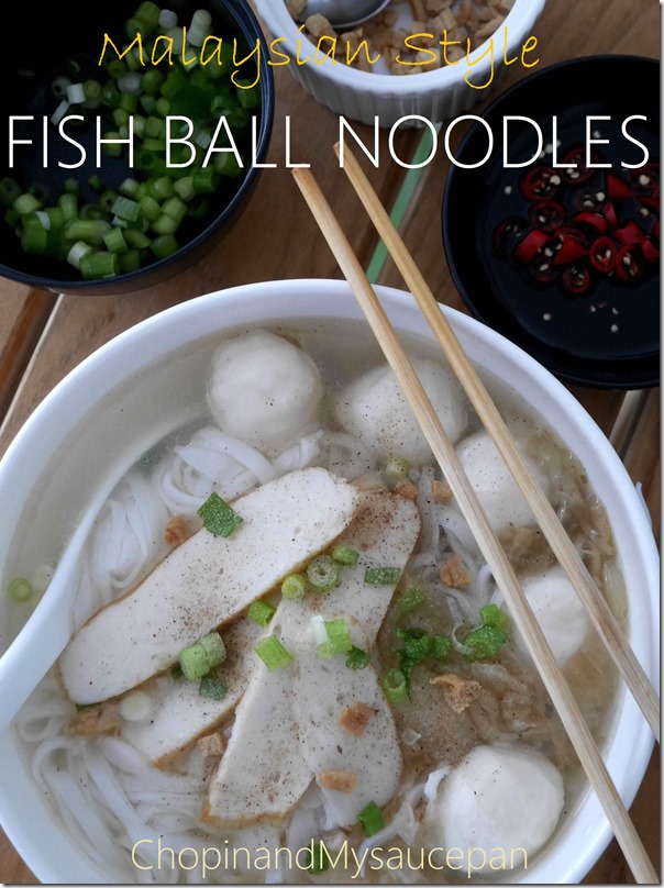 Malaysian style fish ball noodles