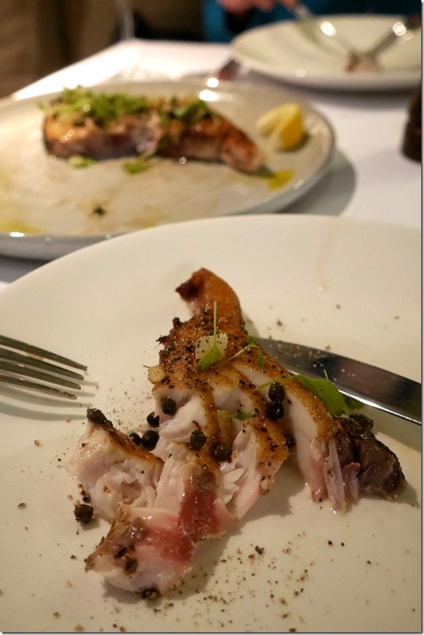 Spanish mackerel with lemon and capers