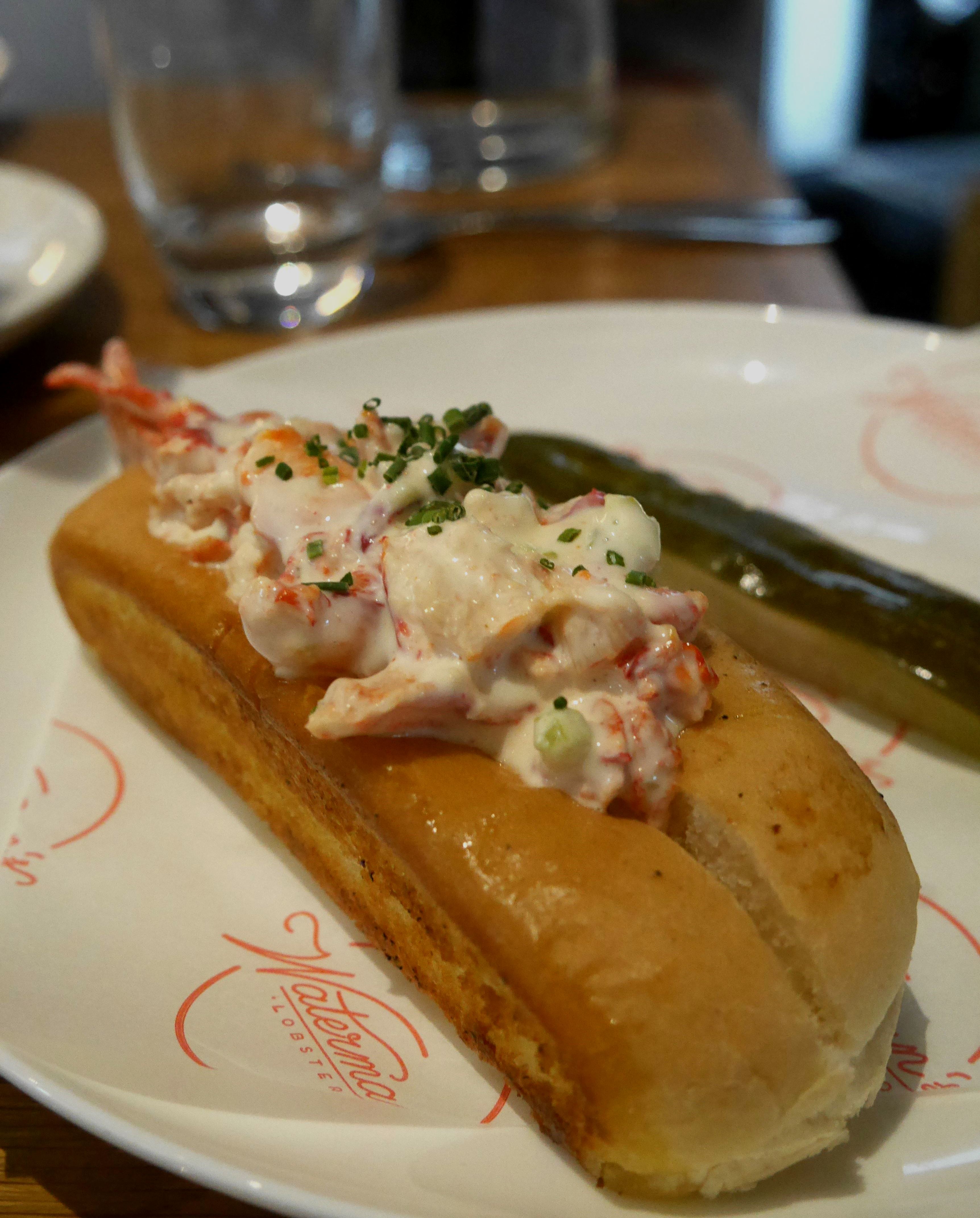Lobster roll 'Maine syle' with mayo and celery $19
