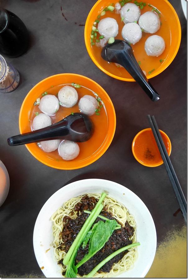 Beef ball noodles RM7 / A$2.20 per bowl