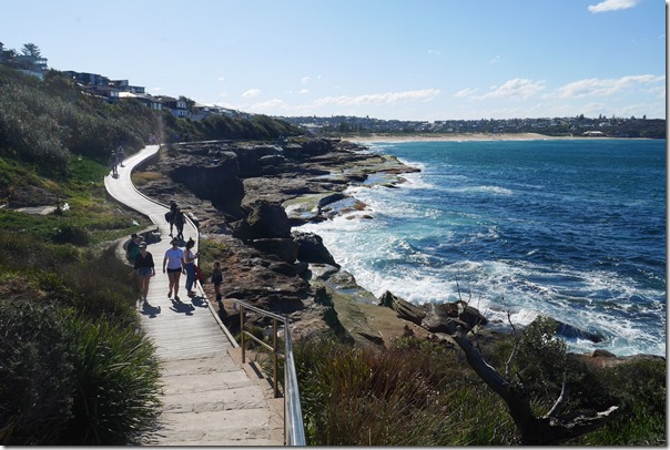 Coastal walk with northerly views towards South Curl Curl beach