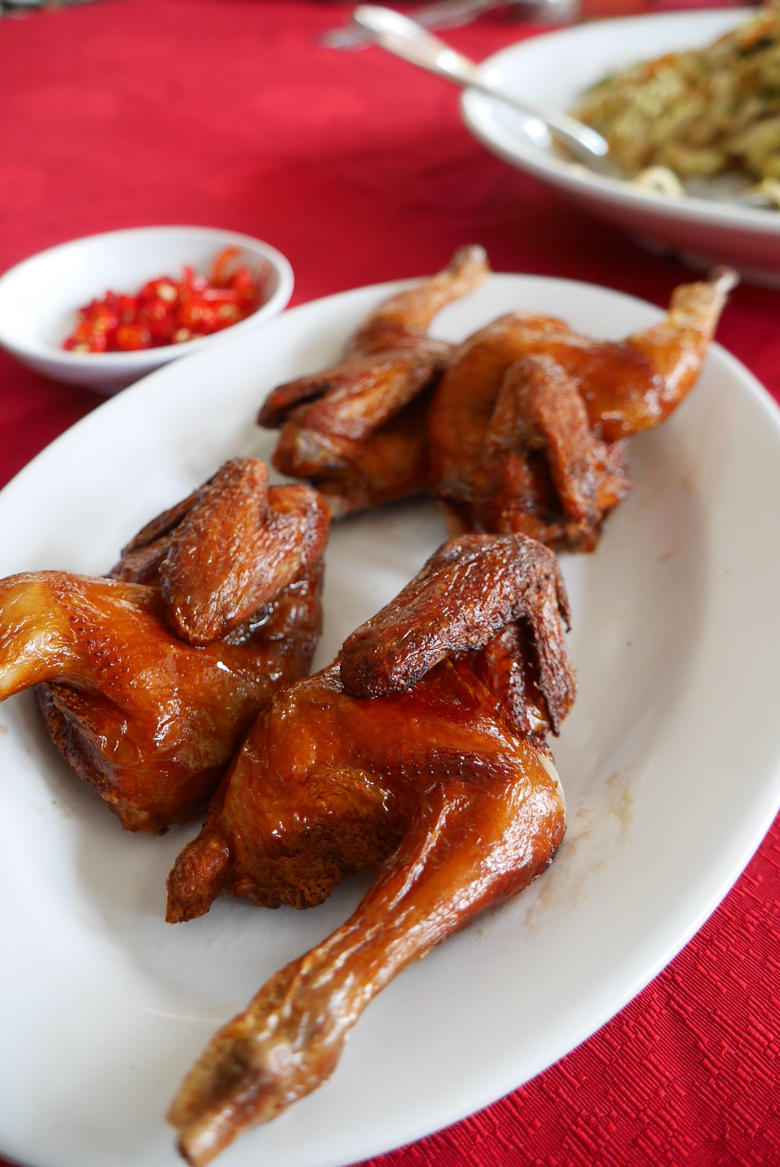 "Sa-teen" baby chicken RM18 / A$6